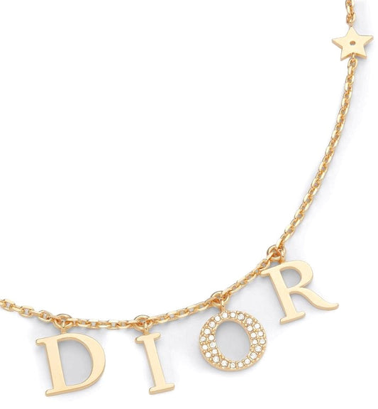 DIOR LETTER NECKLACE