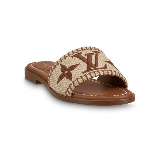 LOUIS VUITTON LOCK IT FLAT MULE SANDALEN