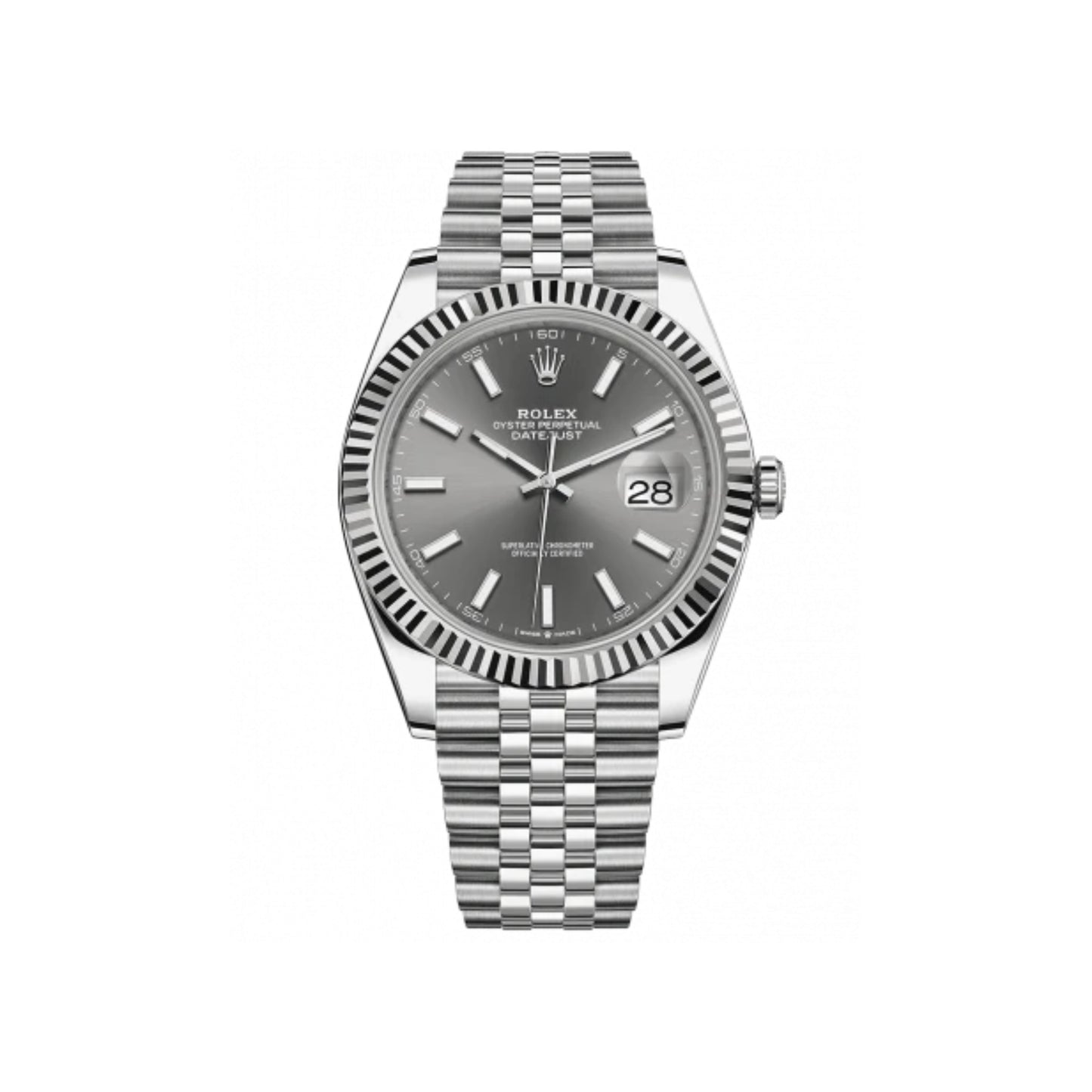 Rolex Datejust 41 in Edelstahl White Rolesor