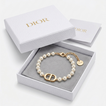 DIOR PEARL CHAIN BRACELET