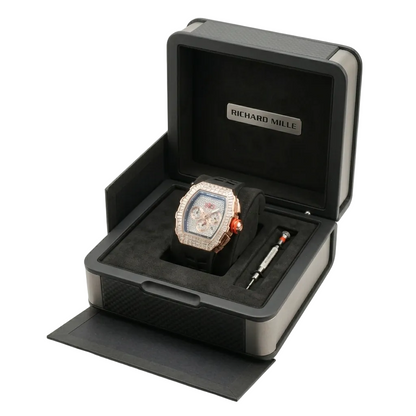 RICHARD MILLE RM 011 FELIPE MASSA FLYBACK CHRONOGRAPH ROSE GOLD BAGUETTE DIAMOND