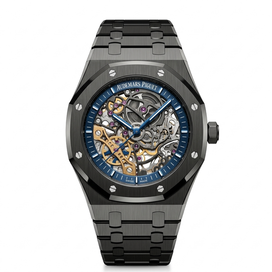 AUDEMARS PIGUET ROYAL OAK DOUBLE BALANCE WHEEL OPENWORKED BLACK CERAMIC