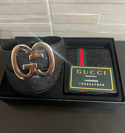 Gucci Herren Gürtel & Geldbeutel Set