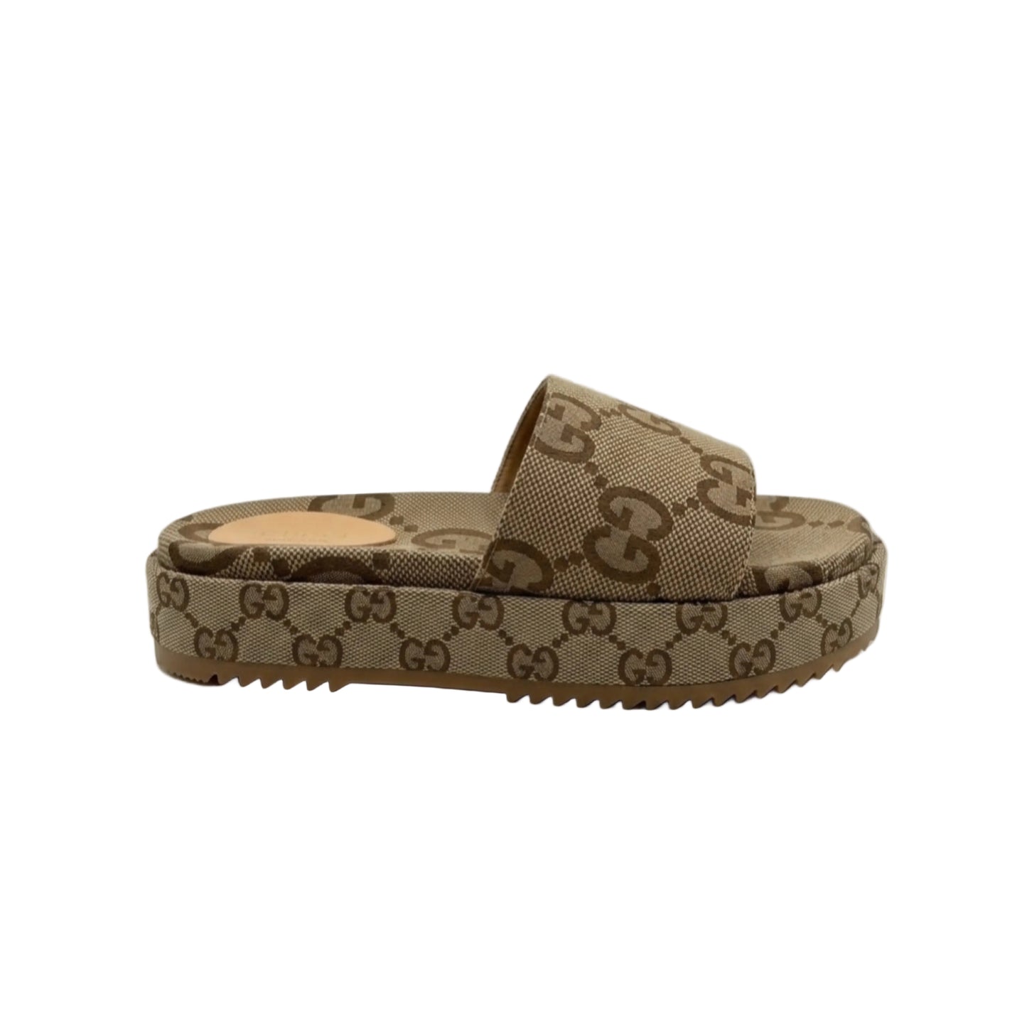 GUCCI GG CANVAS PLATFORM SLIDESANDELEN