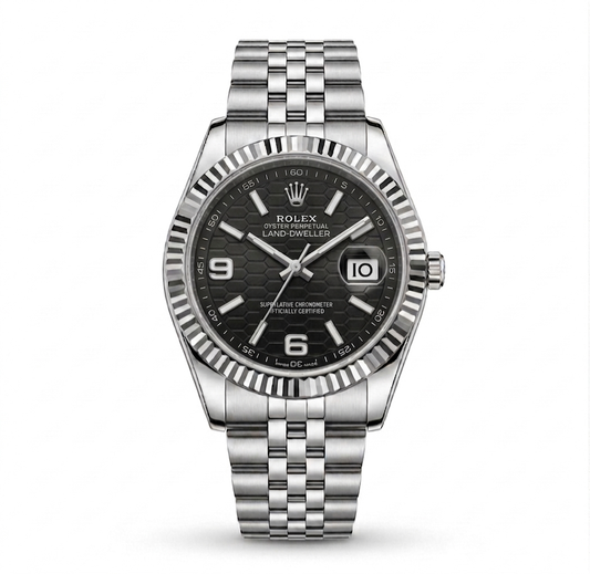 ROLEX OYSTER PERPETUAL LAND-DWELLER SCHWARZES ZIFFERBLATT