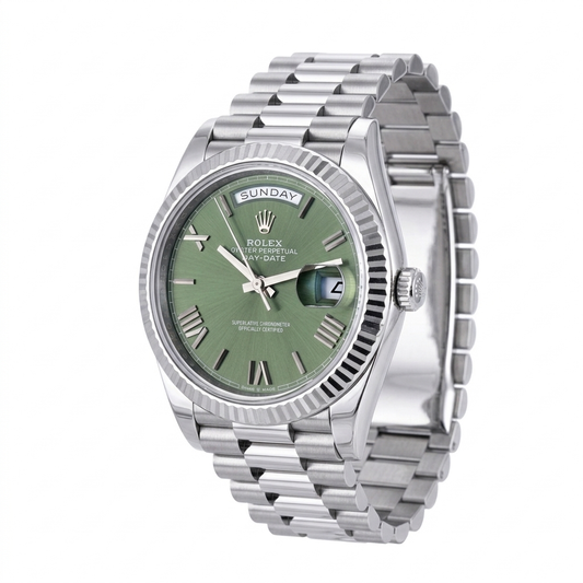 ROLEX DAY-DATE 40 MIT GRÜNEM ZIFFERBLATT