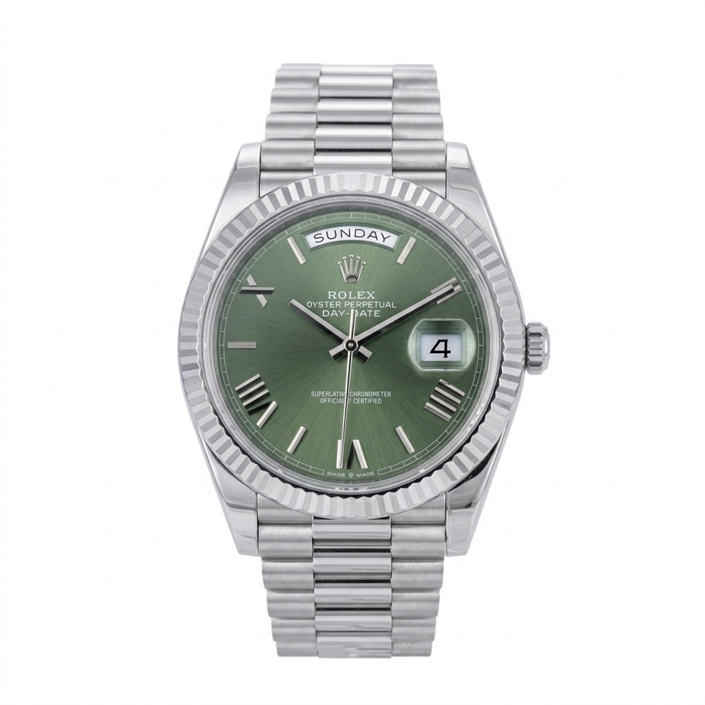 ROLEX DAY-DATE 40 MIT GRÜNEM ZIFFERBLATT