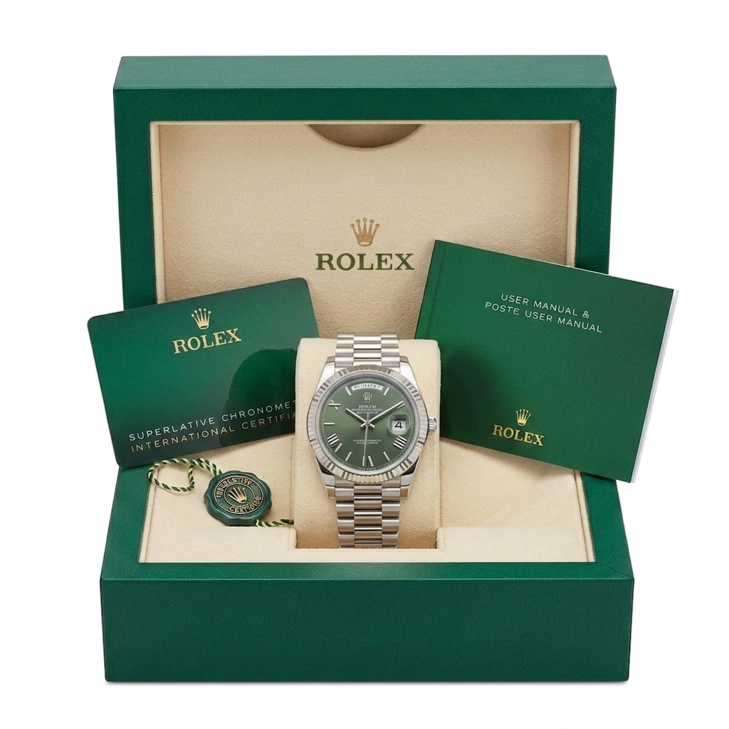 ROLEX DAY-DATE 40 MIT GRÜNEM ZIFFERBLATT