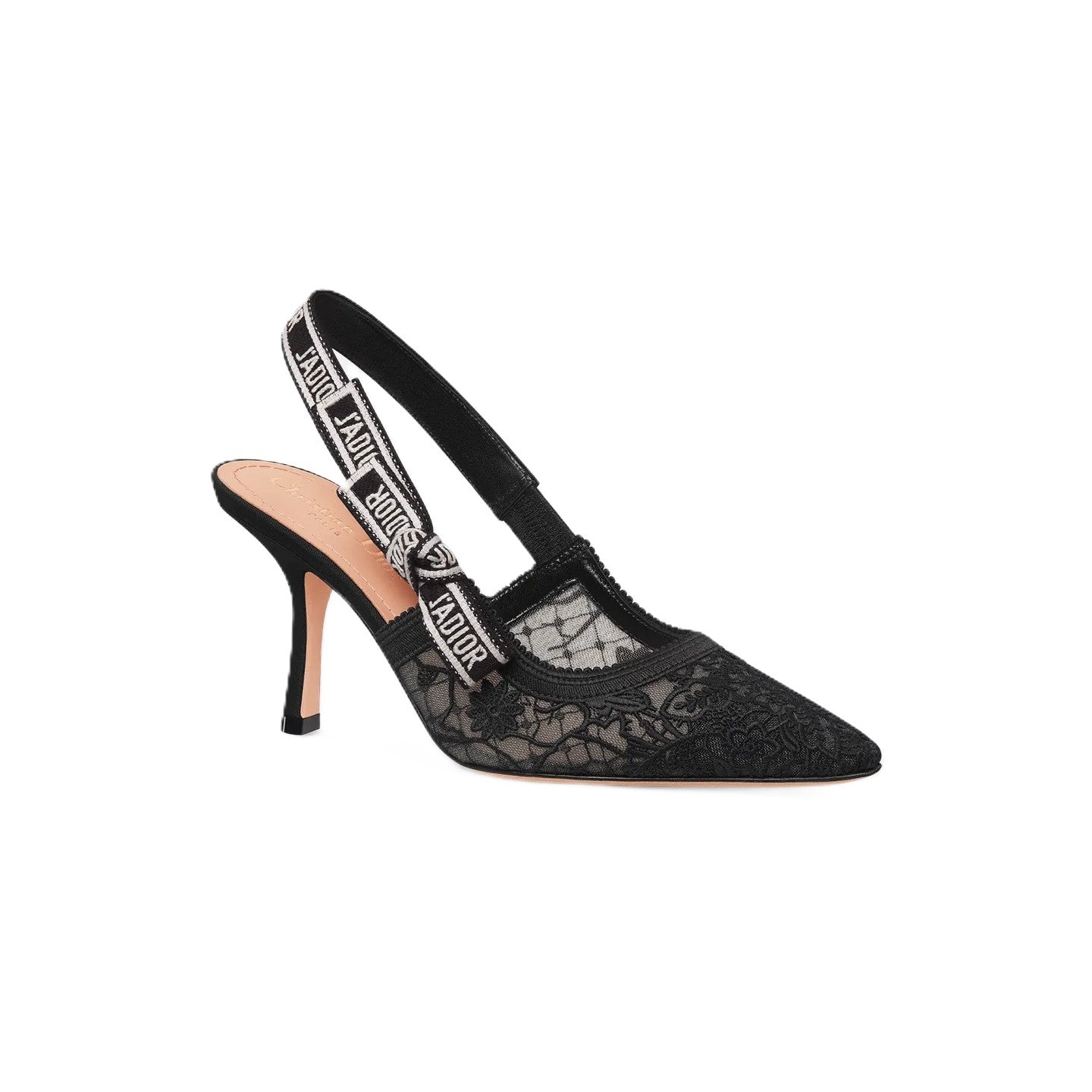 J’ADIOR SLINGBACK PUMP HIGH BLACK LACE